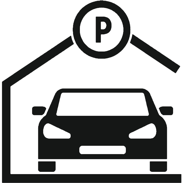 Auf Anfrage überdachter Parkplatz